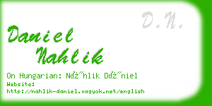 daniel nahlik business card